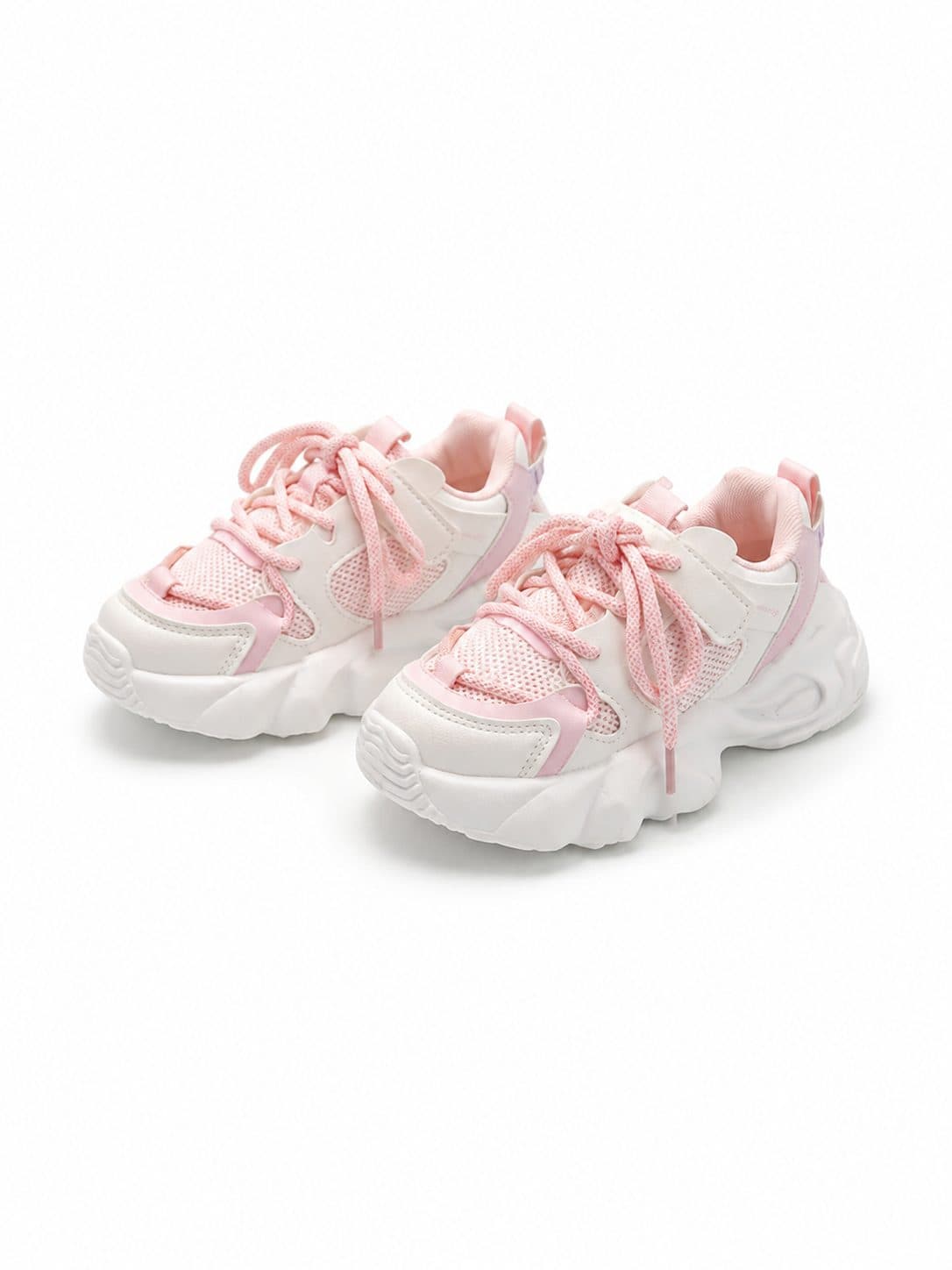 ZAPATILLAS CHUNKY BLANCAS CON DETALLES ROSADOS — zapatos para niña