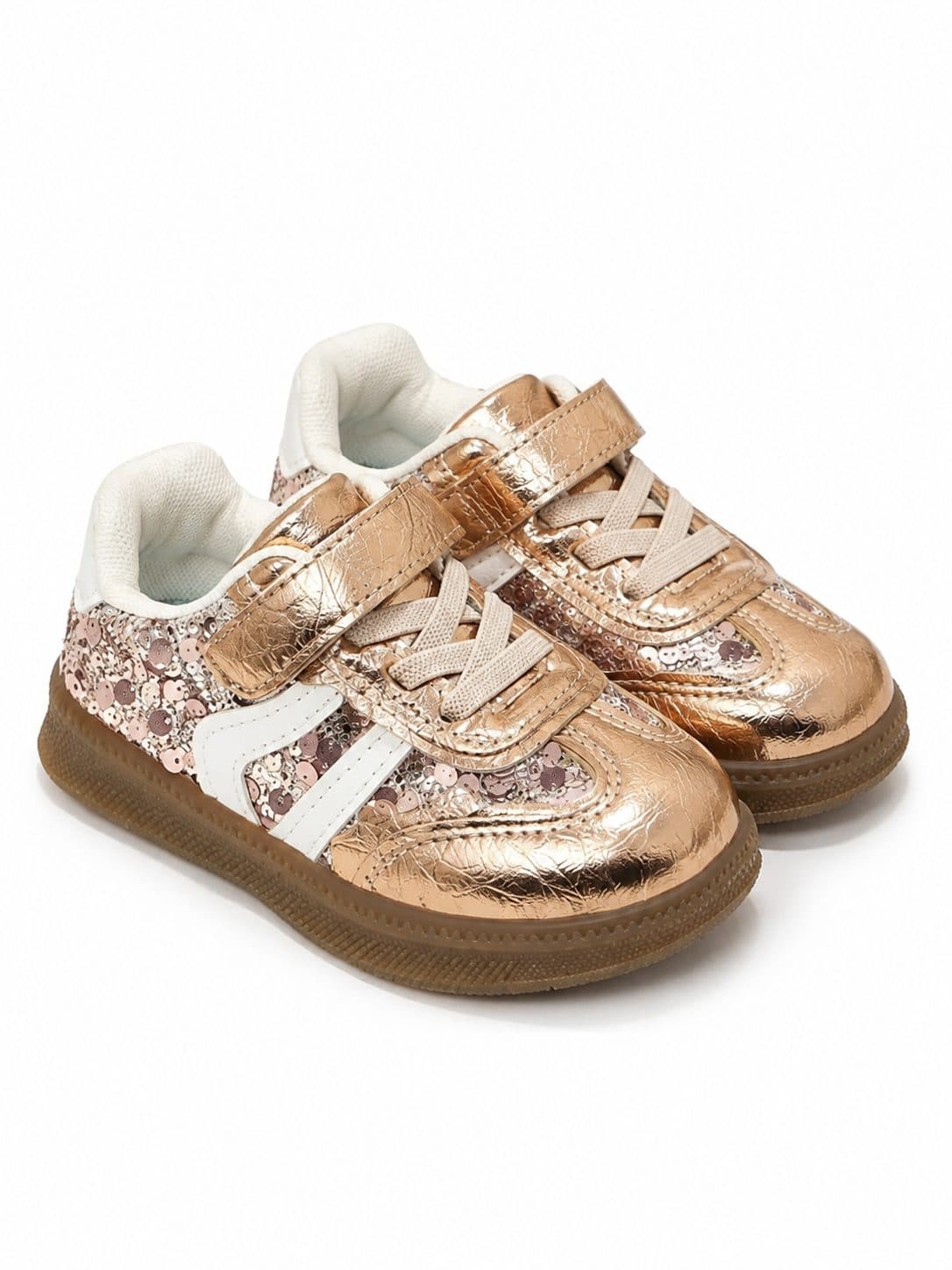 ZAPATILLAS NIÑA GLITTER ROSE GOLD — zapatos para niña