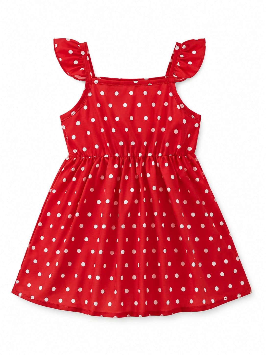 VESTIDO NIÑA ROJO LUNARES BLANCOS — vestido para niña