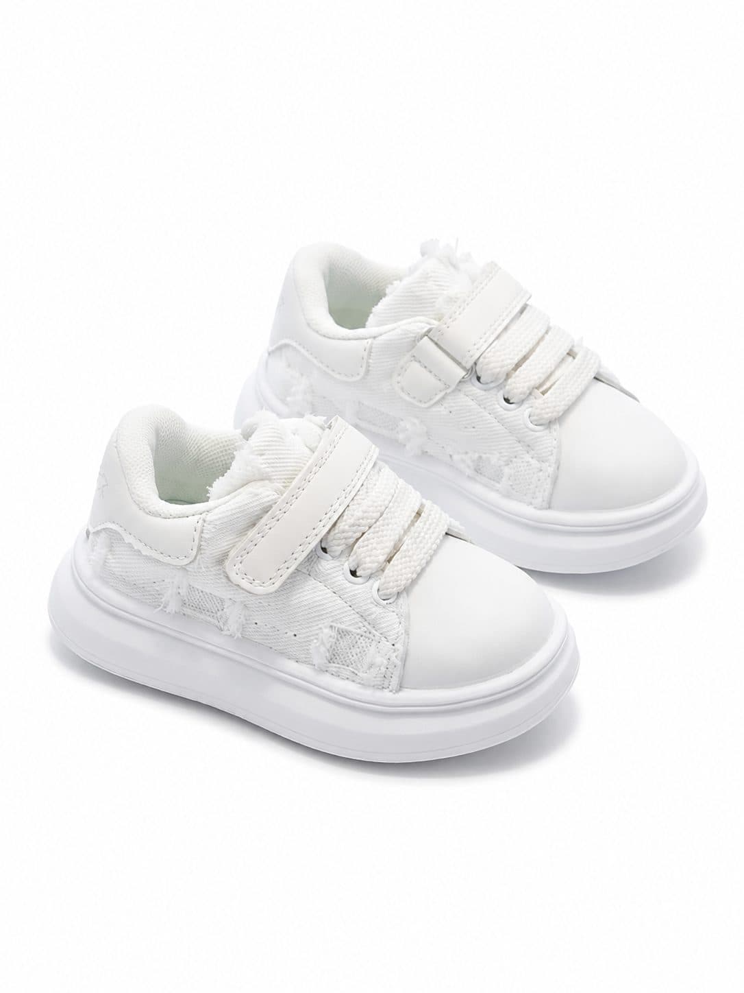 ZAPATILLAS NIÑA BLANCAS EFECTO DESTROYED — zapatos para niña