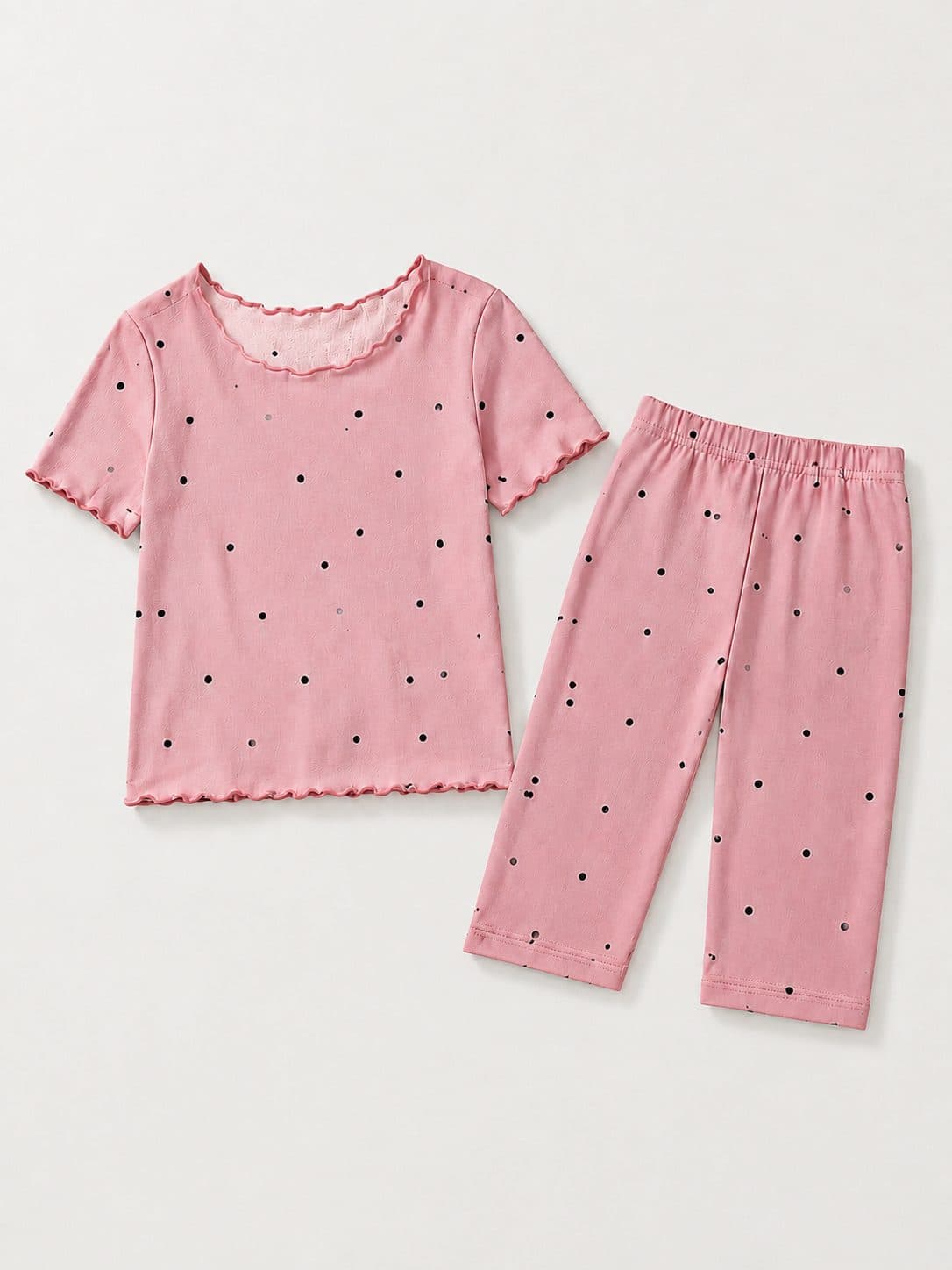 CONJUNTO NIÑA ROSA LUNARES — conjunto para niña