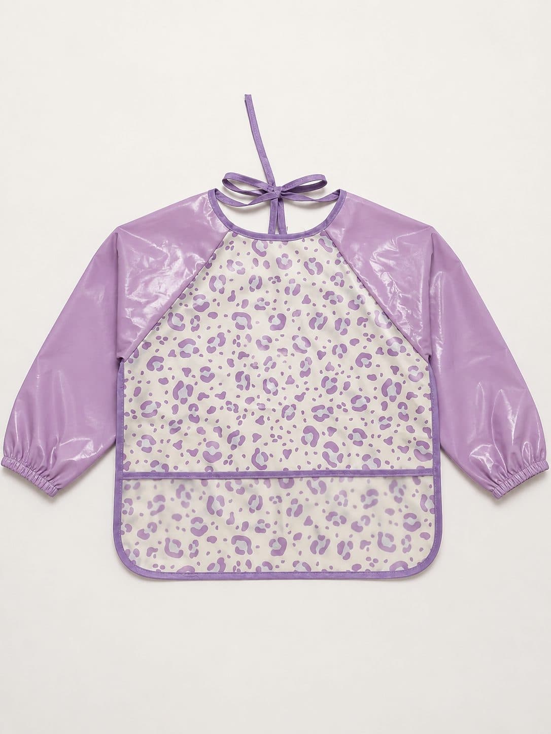 MANDIL NIÑA LEOPARDO LILA MANGA LARGA — accesorio para niña