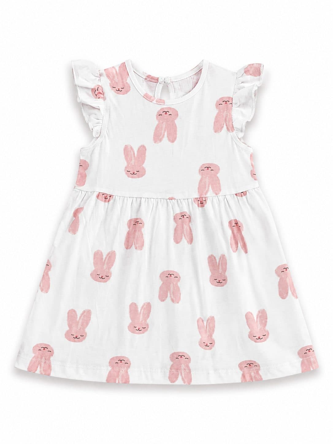 VESTIDO CONEJITOS CON VOLANTES — vestido para niña