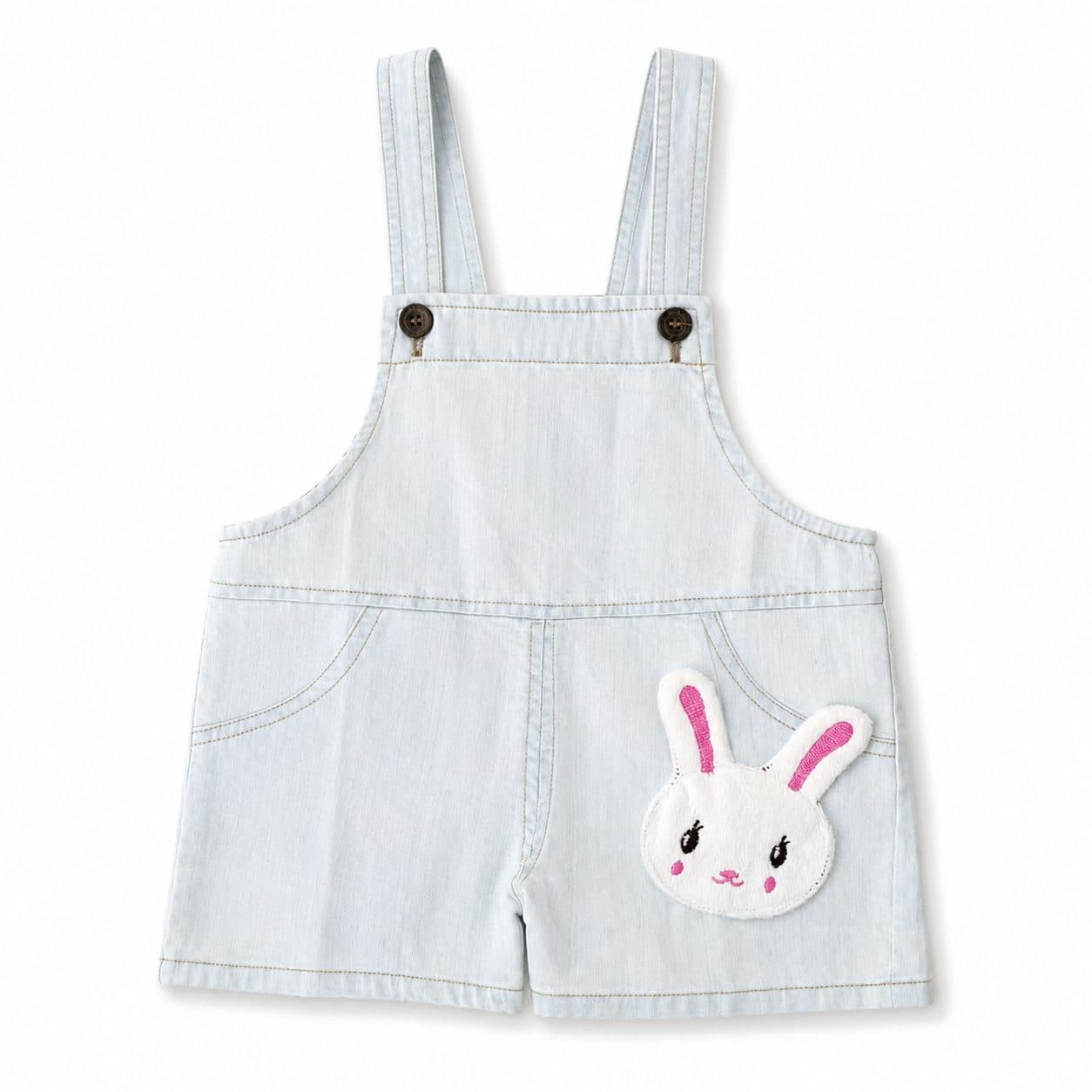 OVEROL DENIM CONEJITA — enterizo para niña