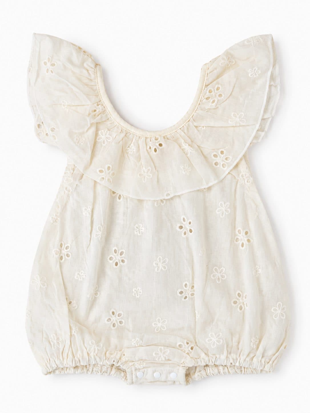BODY BLANCO FLORES BORDADAS — enterizo para niña