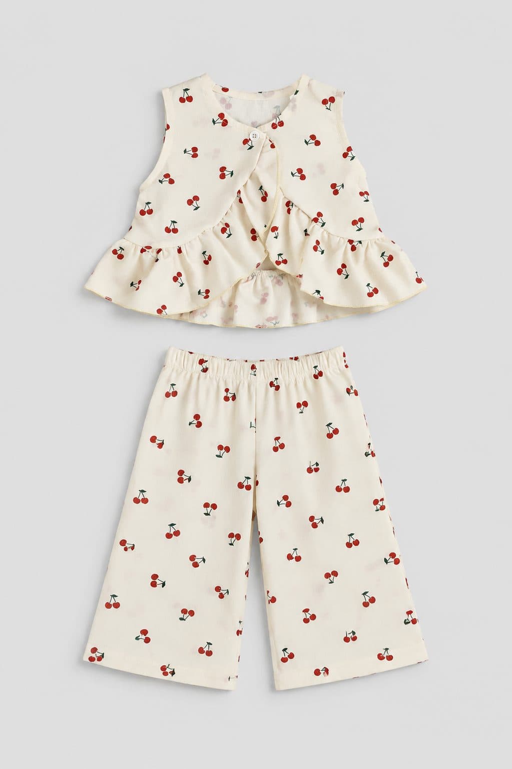 CONJUNTO CEREZAS CON VOLANTES — conjunto para niña