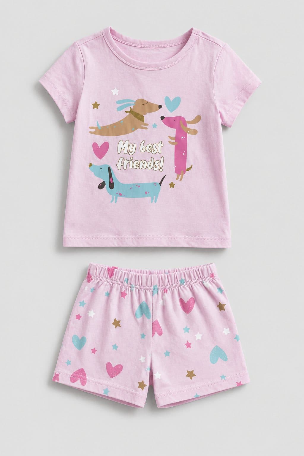 CONJUNTO ROSADO PERRITOS — conjunto para niña