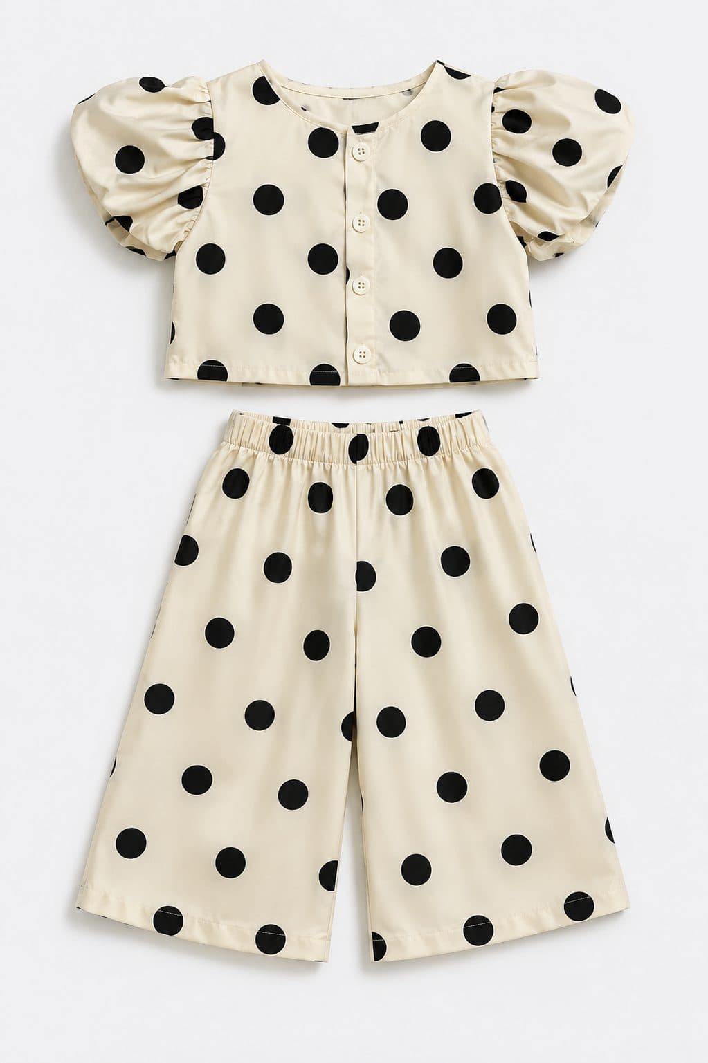 CONJUNTO BLUSA Y PANTALÓN A LUNARES — conjunto para niña