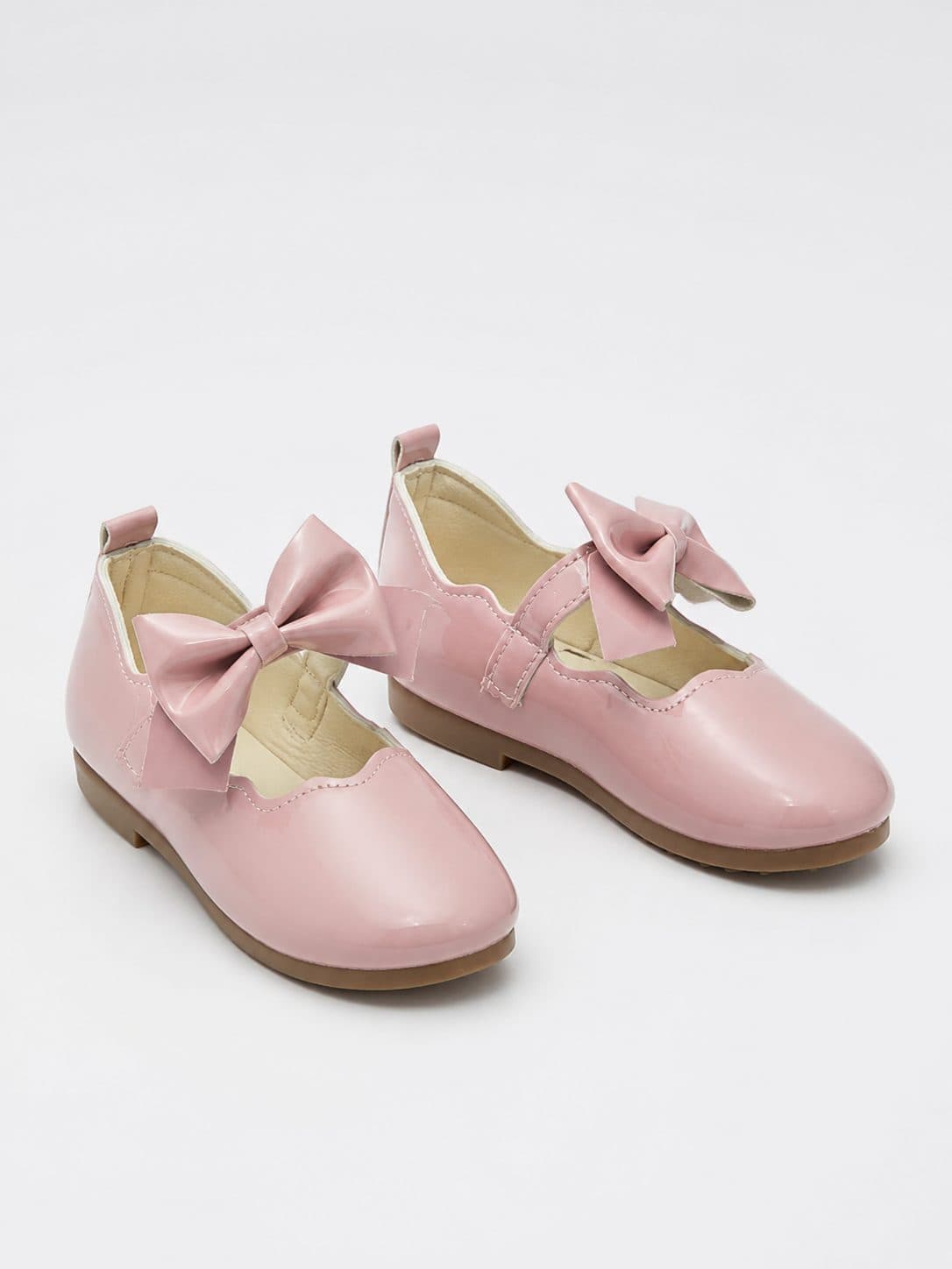 BALERINAS ROSADAS CON MOÑO GRANDE — zapatos para niña