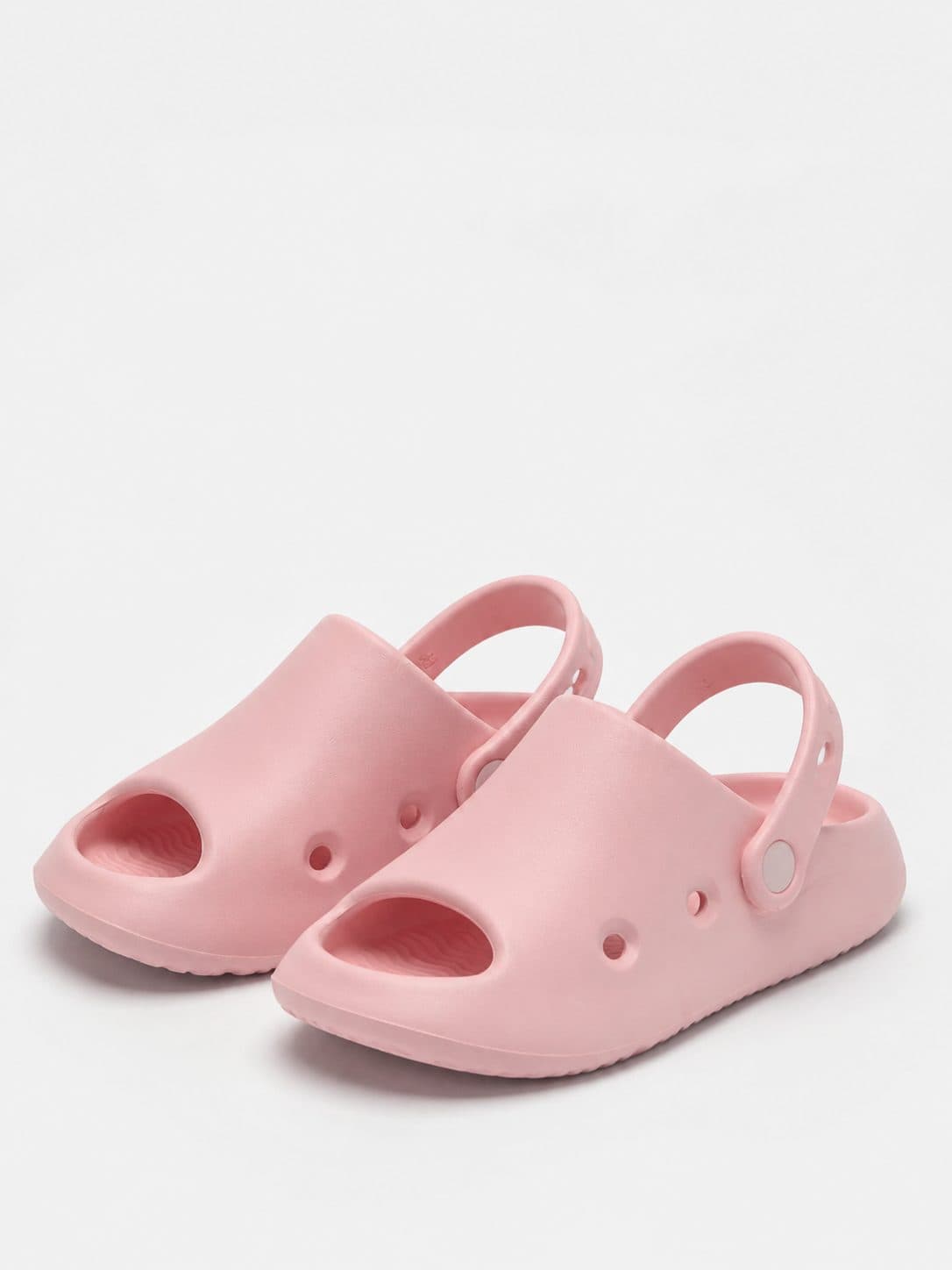SANDALIAS TIPO CLOG ROSADAS — zapatos para niña
