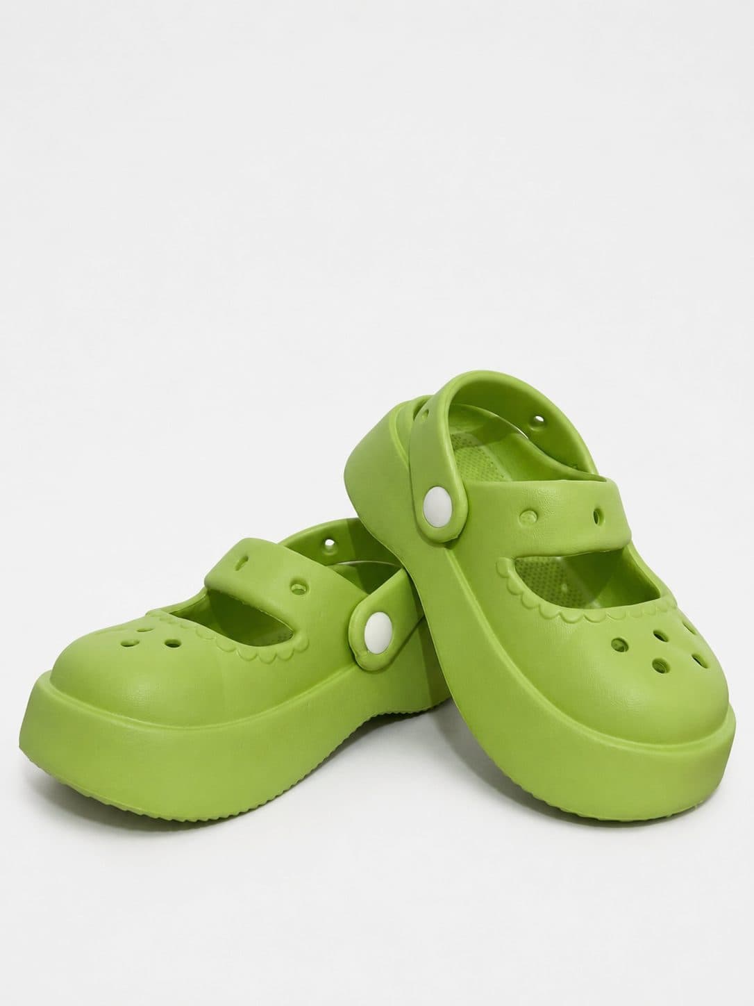 SANDALIAS TIPO MARY JANE VERDE LIMA CON PLATAFORMA — zapatos para niña