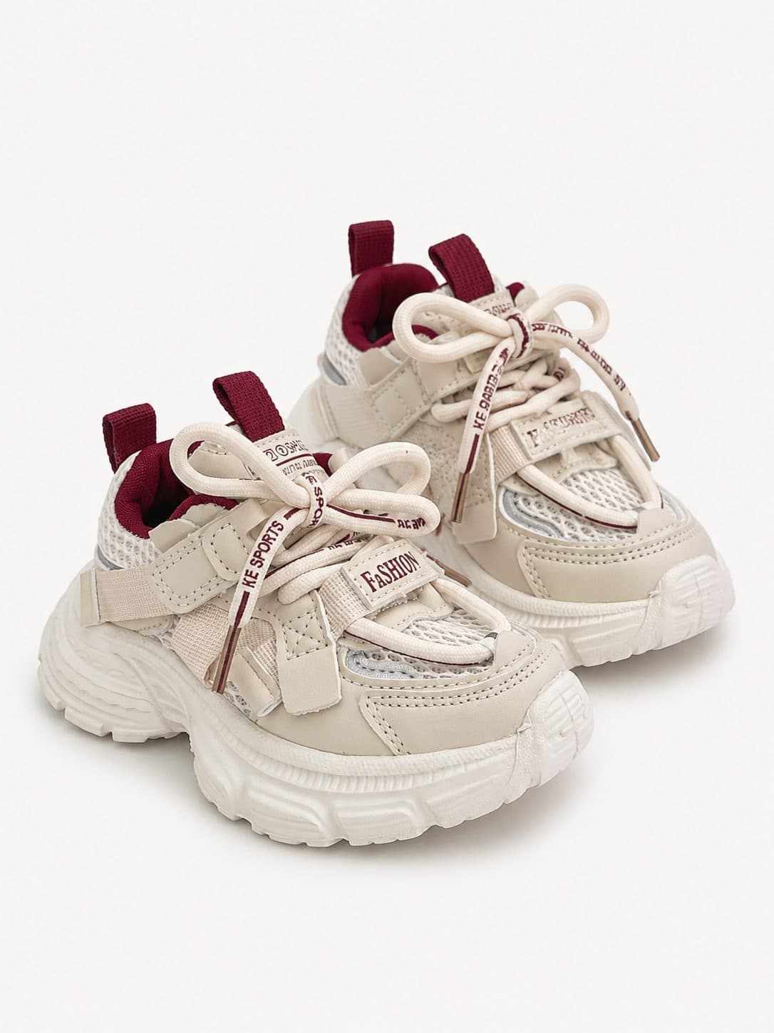 ZAPATILLAS CREMA CON VINO — zapatos para niña