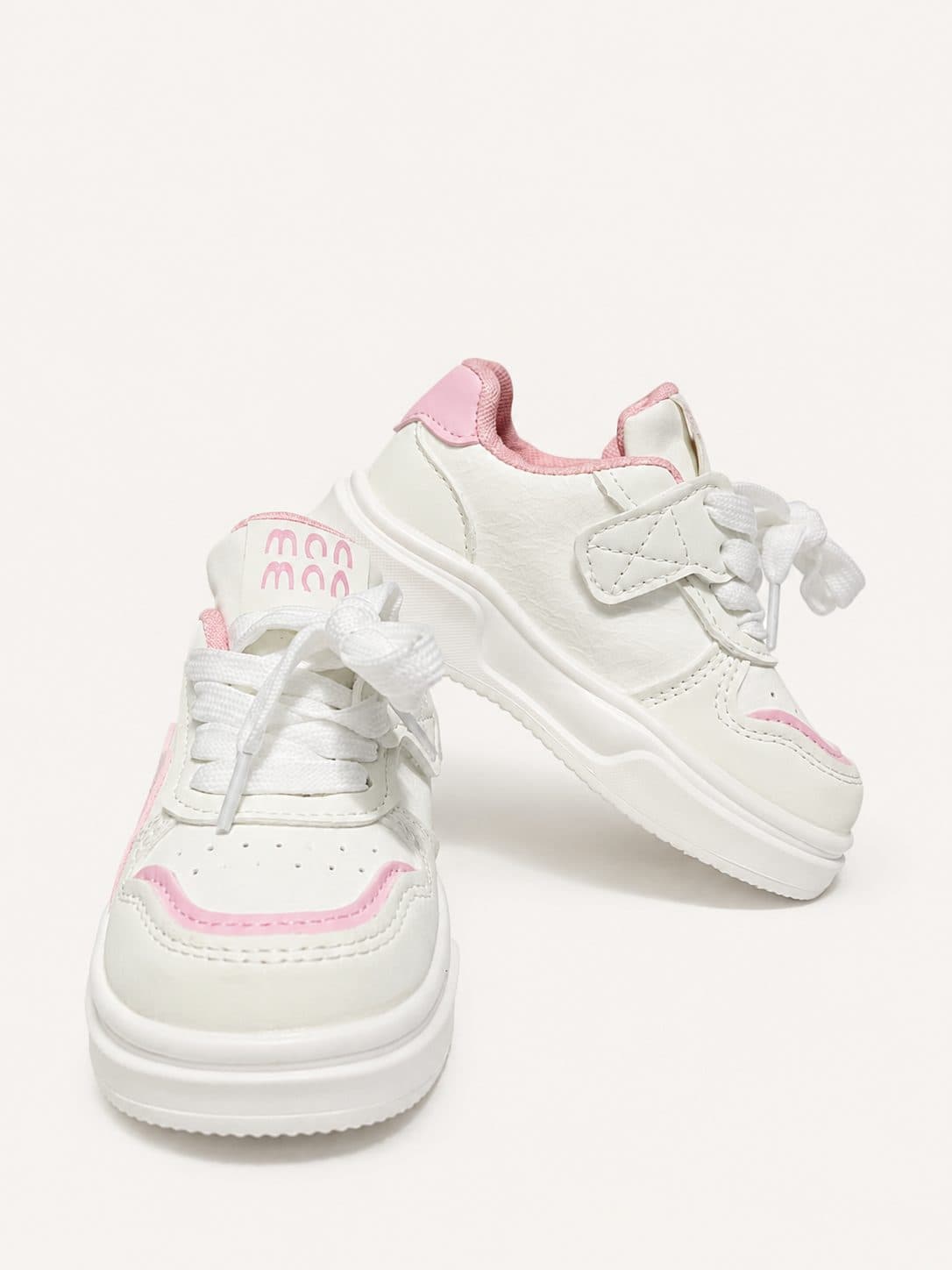 ZAPATILLAS BLANCO CON ROSA — zapatos para niña
