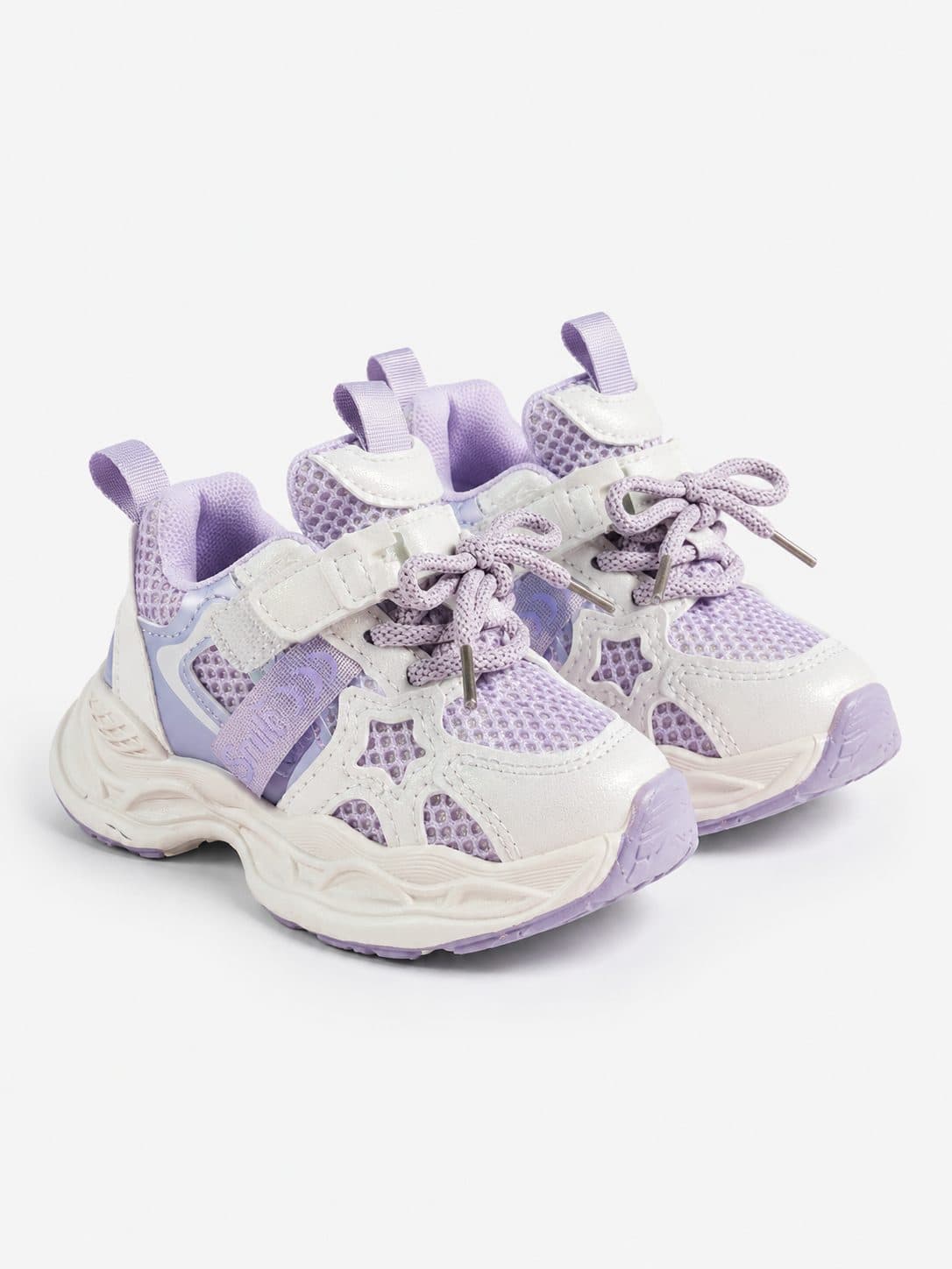 ZAPATILLAS BLANCO CON LILA HOLOGRÁFICO — zapatos para niña