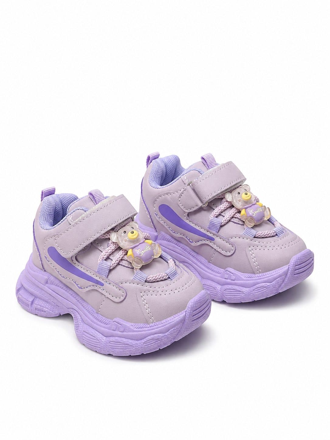 ZAPATILLAS LILA CON OSITO — zapatos para niña