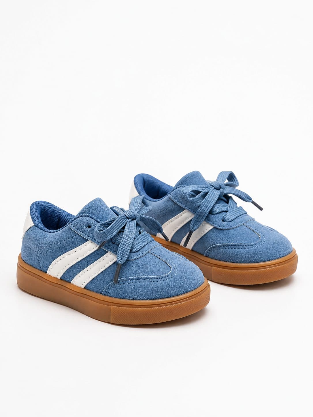 ZAPATILLAS AZUL CON FRANJAS BLANCAS — zapatos para niña