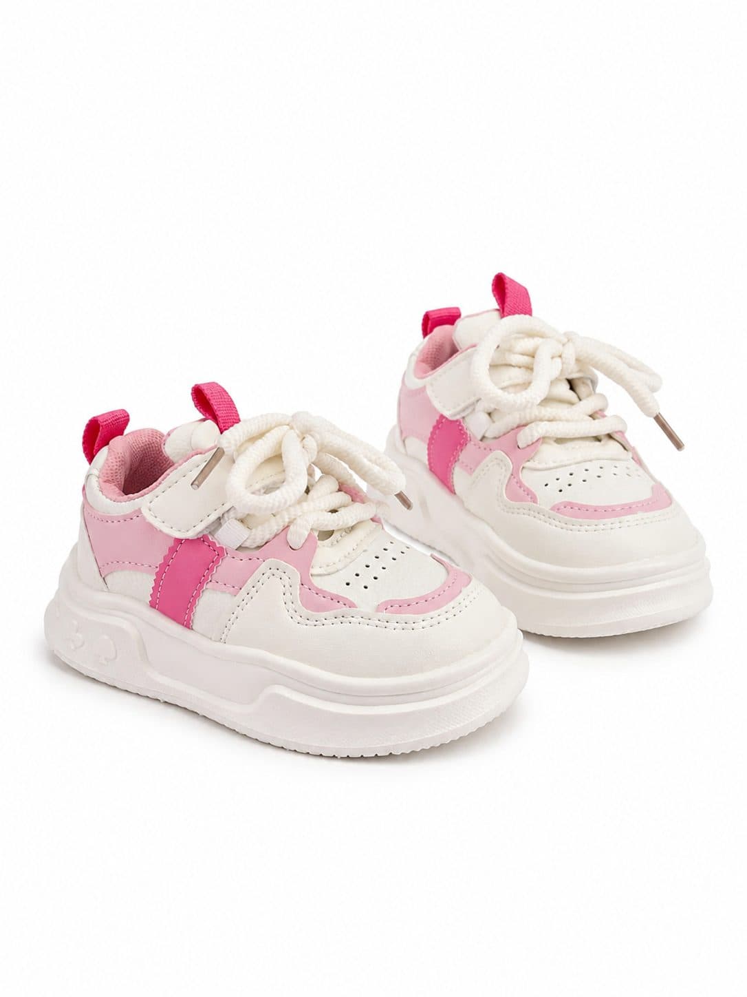 ZAPATILLAS BLANCO CON ROSA FUCSIA — zapatos para niña