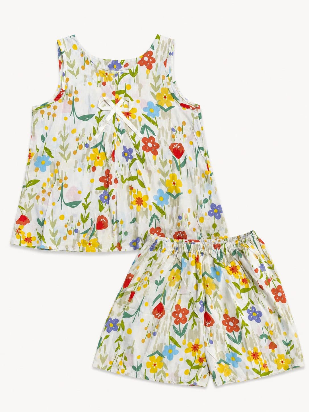 CONJUNTO BLUSA Y SHORT FLORAL CAMPESTRE — conjunto para niña