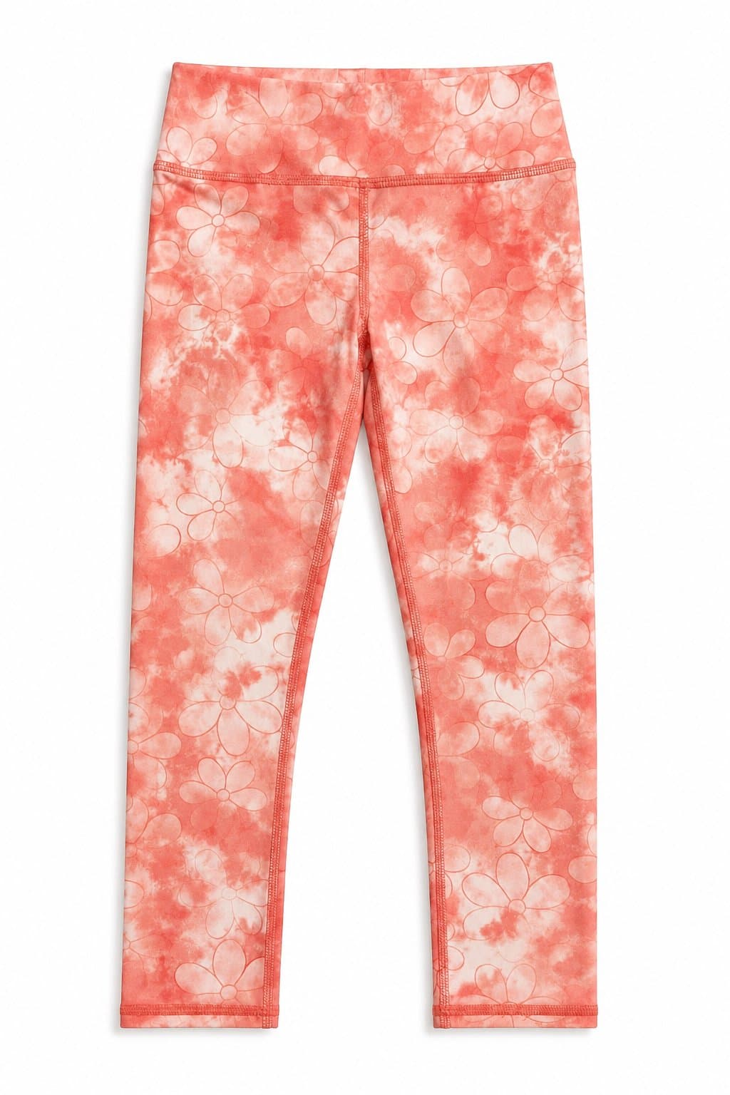 LEGGING CORAL CON ESTAMPADO TIE DYE FLORAL — pantalón para niña