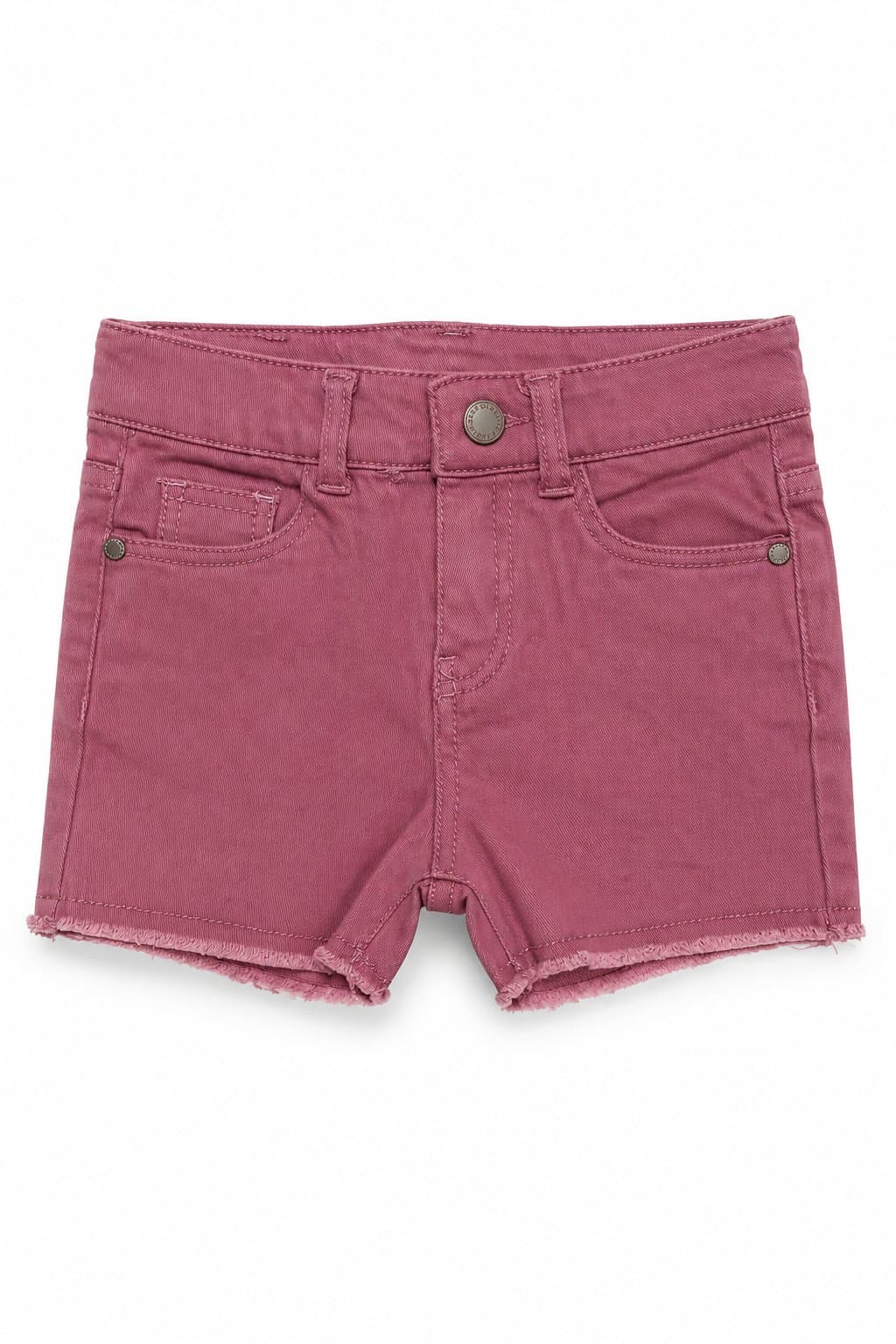 SHORT DE JEAN VINO CON BOTAPIE DESFLECADO — pantalón para niña