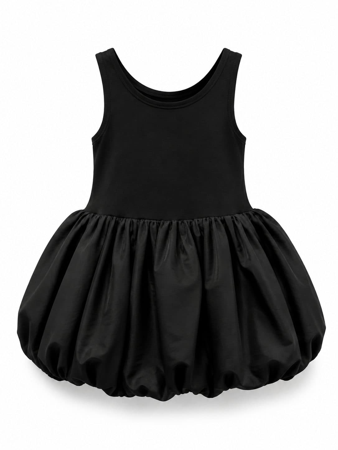 VESTIDO NIÑA NEGRO GLOBO — vestido para niña