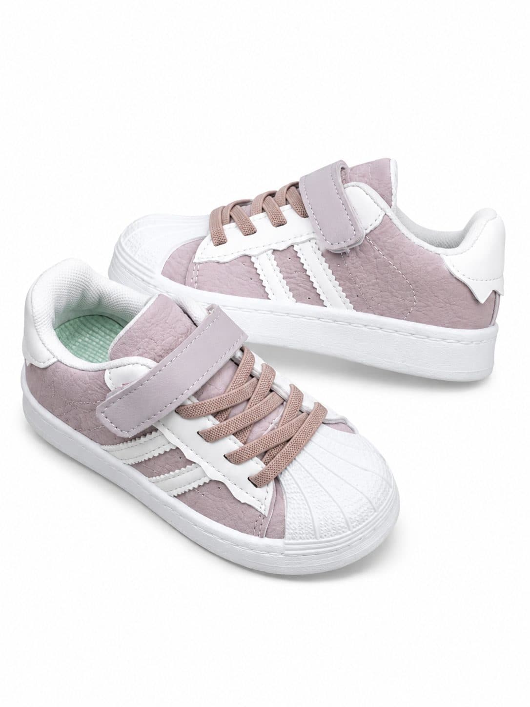 ZAPATILLAS NIÑA ESTILO SUPERSTAR LILA — zapatos para niña