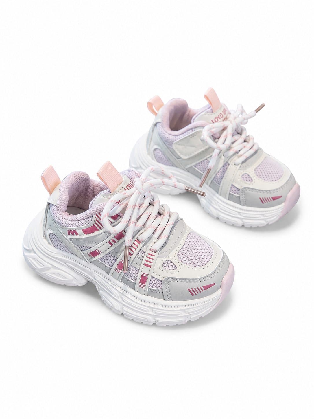 ZAPATILLAS NIÑA CHUNKY BLANCO Y LILA — zapatos para niña