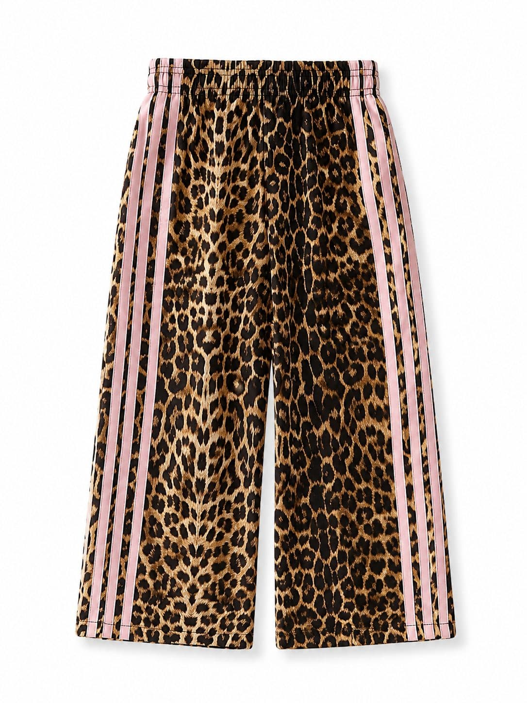 PANTALÓN NIÑA LEOPARDO CON FRANJAS ROSA — pantalón para niña