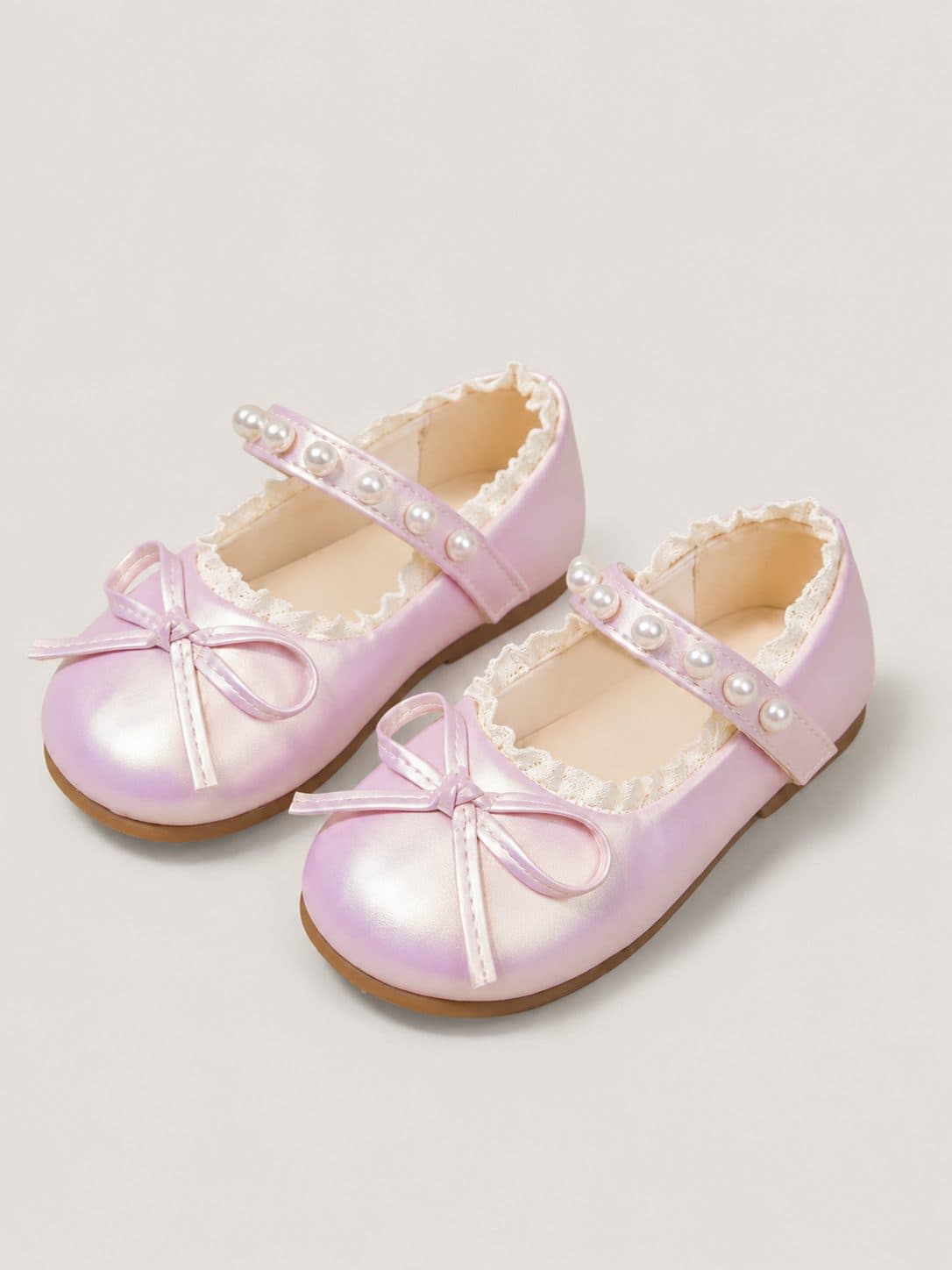 MARY JANE LILA CON PERLAS — zapatos para niña