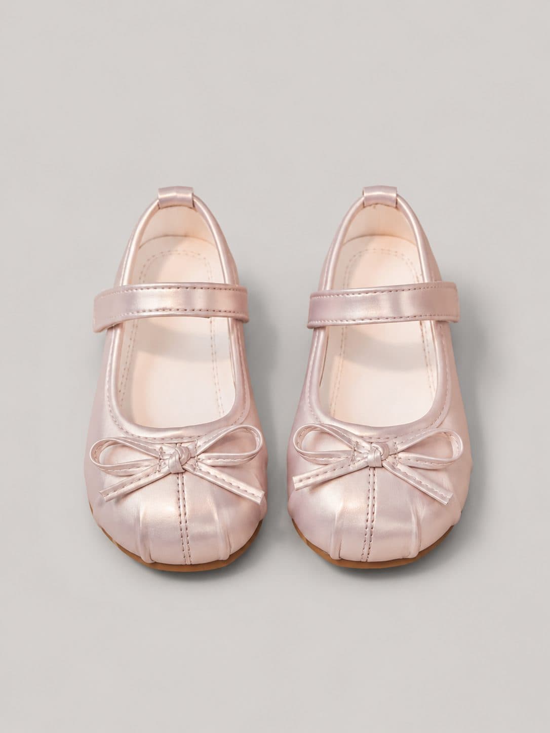 MARY JANE ROSA PERLADO CON MOÑO — zapatos para niña