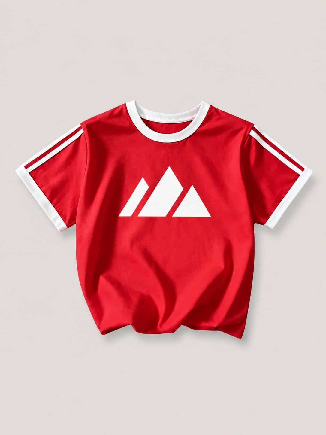 POLO ROJO CON FRANJAS — polo para niña