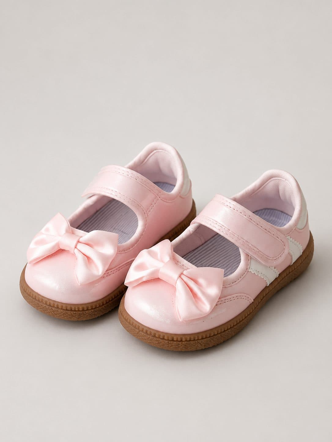 MARY JANE ROSA CON MOÑO SATINADO — zapatos para niña