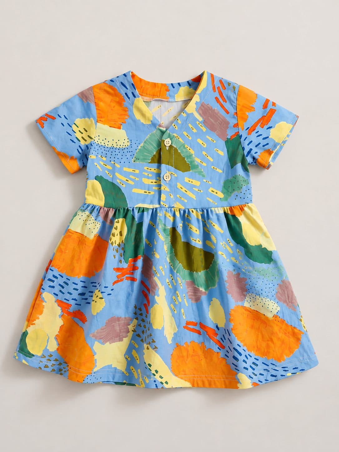 VESTIDO CAMISERO DE COLORES — vestido para niña